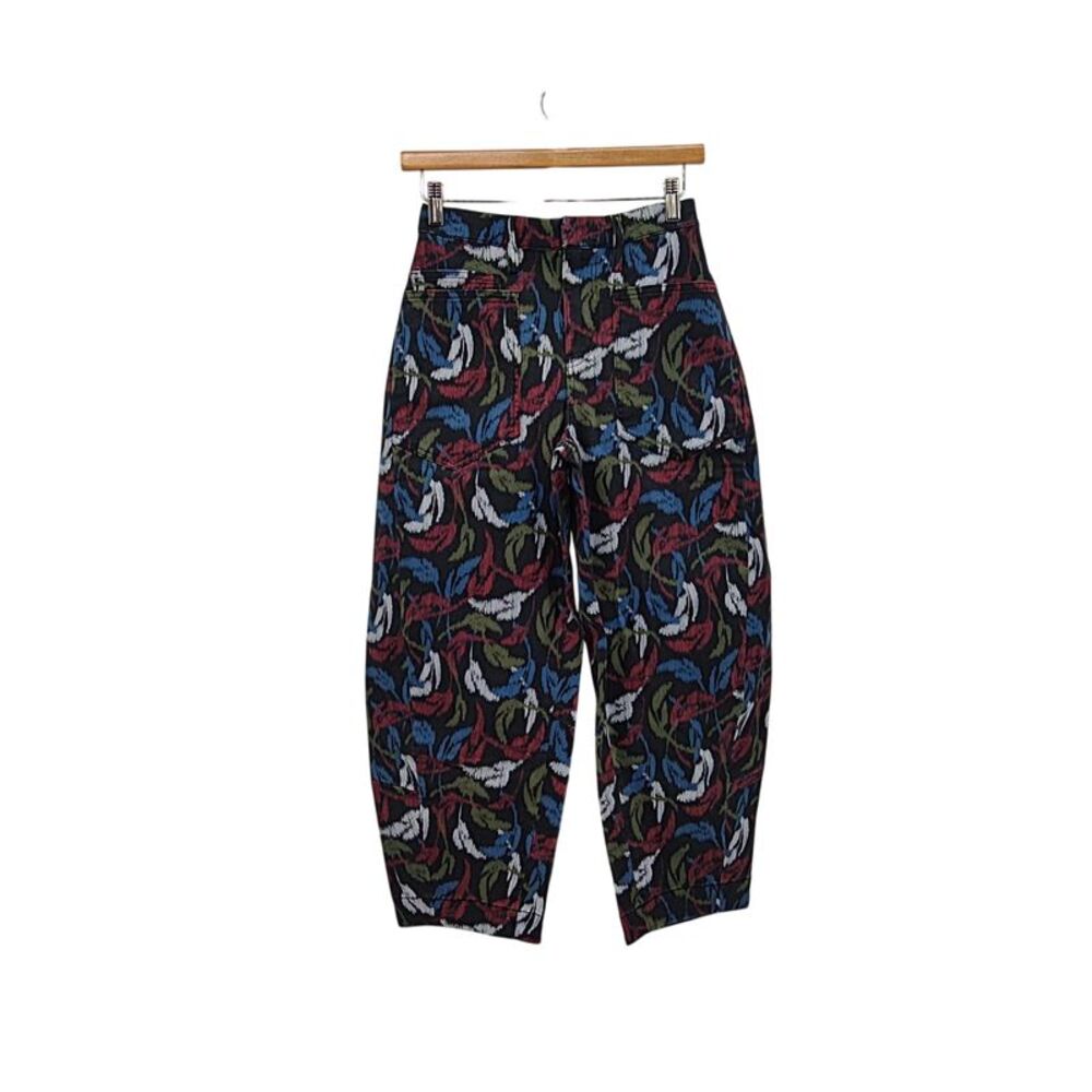 Ruti Women The Printed Slouchy Soft Twill Pants Foliage 4